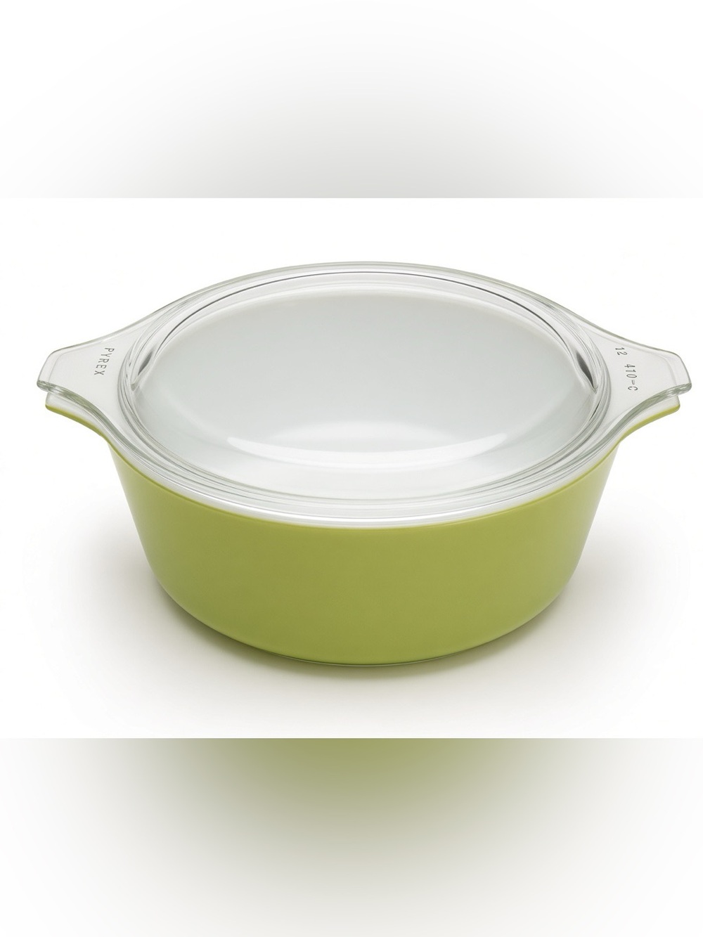 Vintage Pyrex Verde Avocado Green Cinderella Casserole 470-C Lid Mid Century